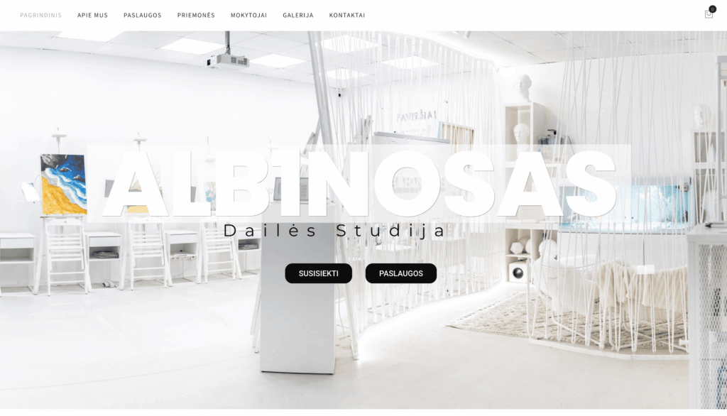 Interneto puslapis - albinosas