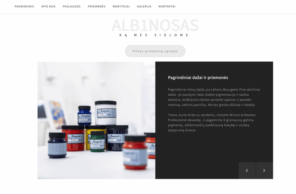 interneto svetaine albinosas