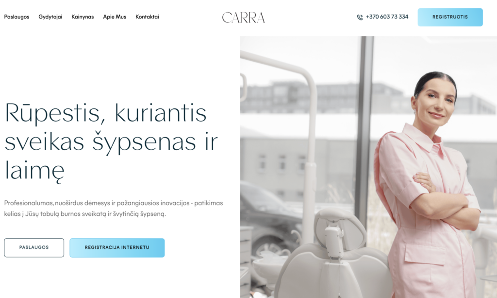Internetinio puslapio kurimas carra