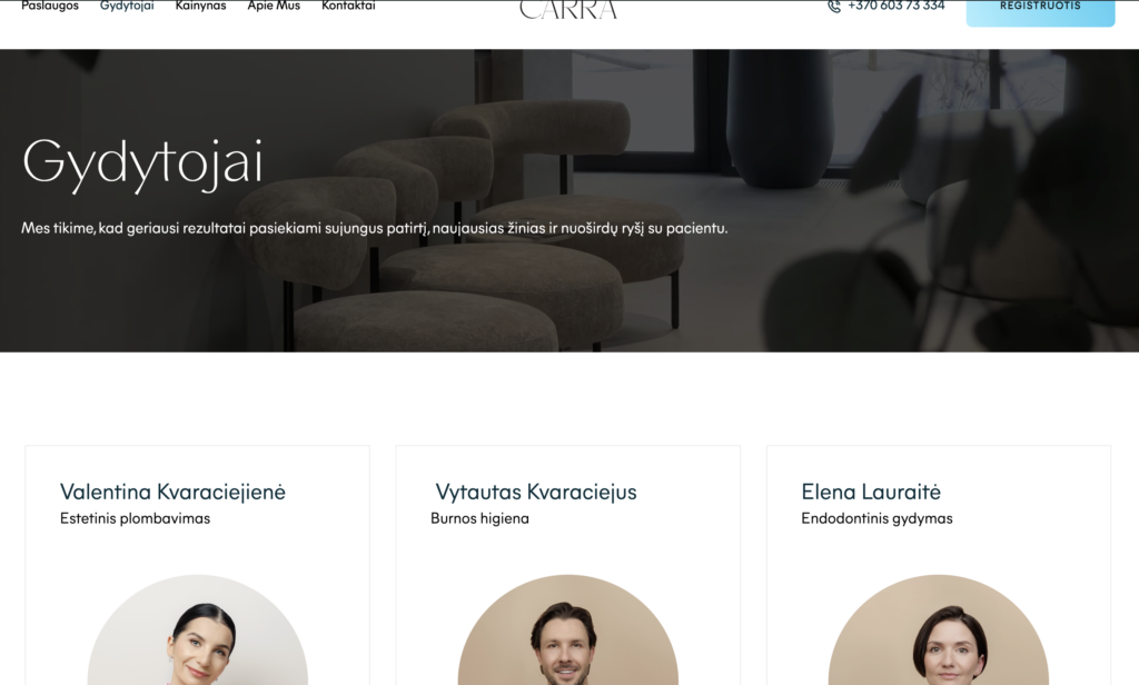 Internetinio puslapio kurimas carra